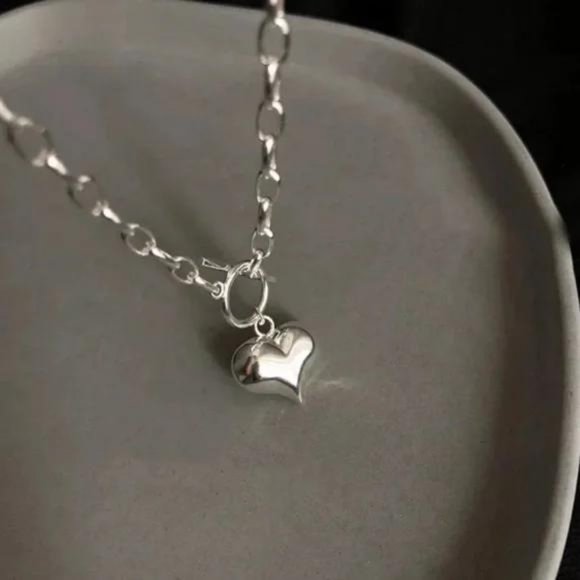 NEW “18” LOVE HEART 925 STERLING SILVER NECKLACE, NICE NECKLACE, CUTE NECKLACE - Picture 4 of 5